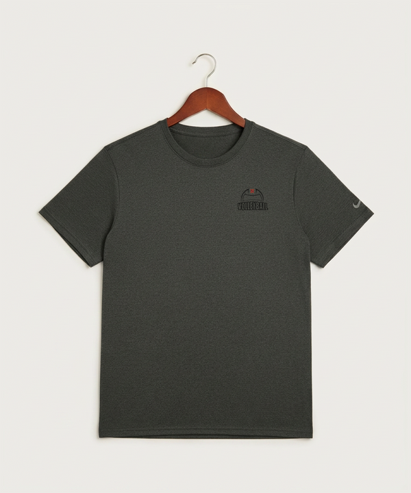 Northfield High School Volleyball (Girls) - Dark Smoke Heather Nike Swoosh Sleeve rLegend Tee NKDX8730
