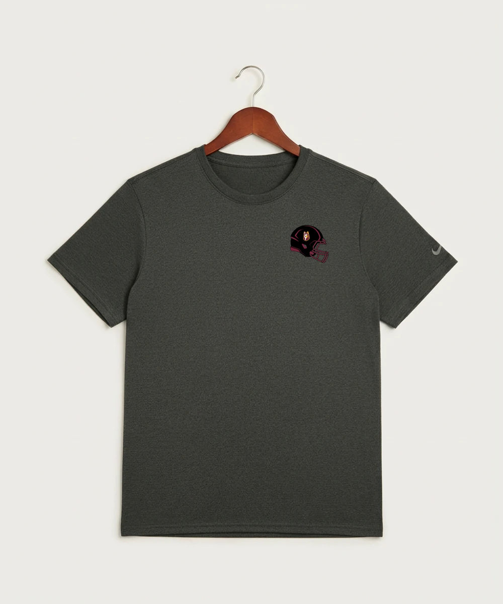 Pillager High School Football (Boys) - Dark Smoke Heather Nike Swoosh Sleeve rLegend Tee NKDX8730