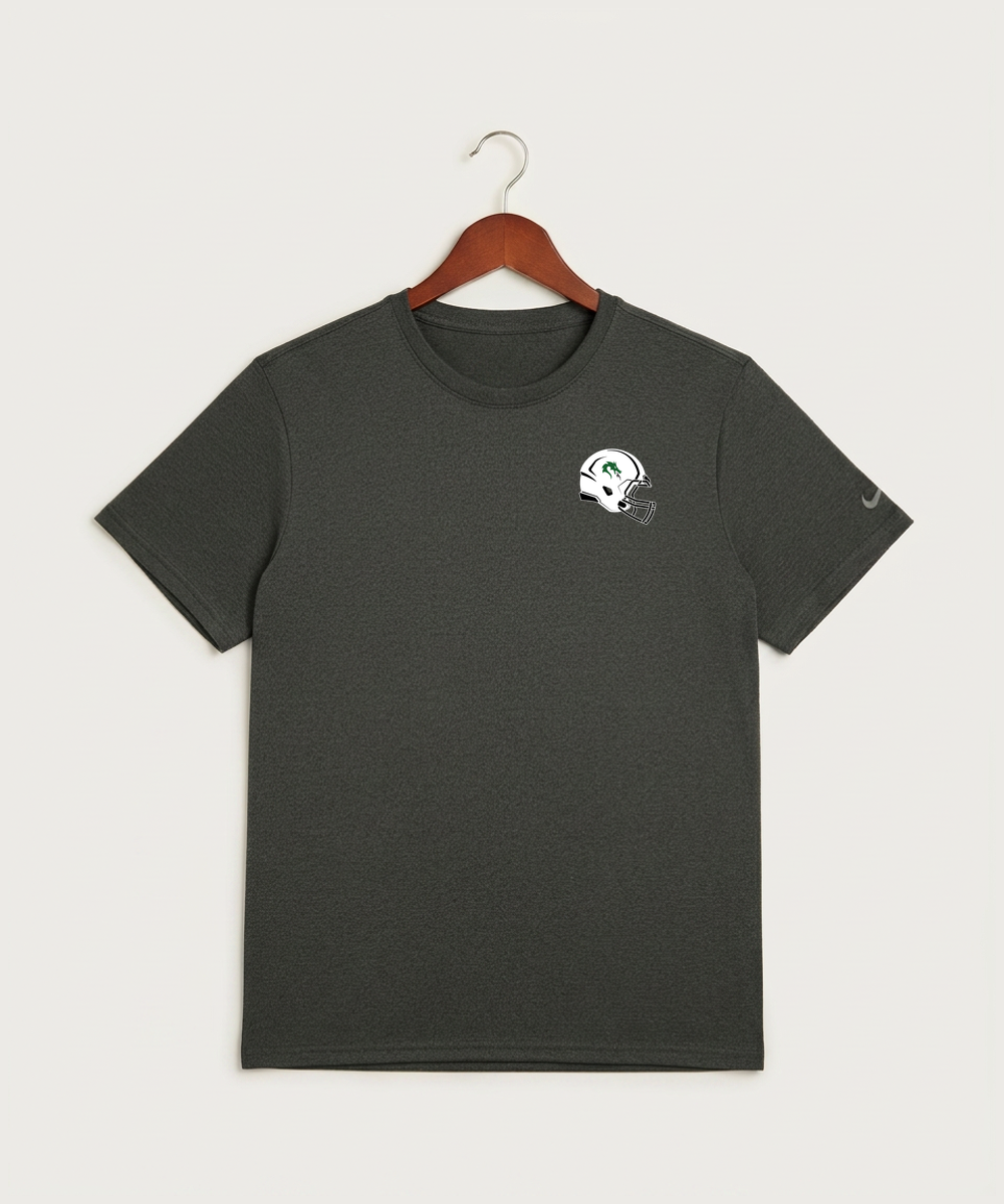 Pine City High School Football (Boys) - Dark Smoke Heather Nike Swoosh Sleeve rLegend Tee NKDX8730