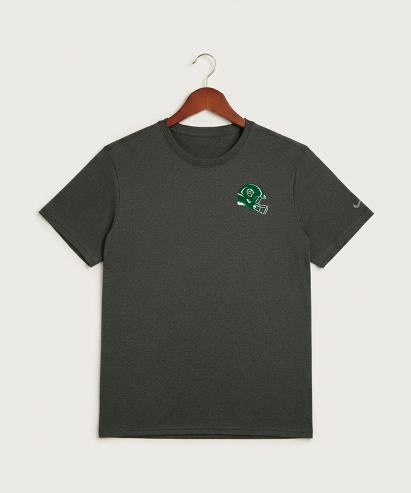 Roseau High School Football (Boys) - Dark Smoke Heather Nike Swoosh Sleeve rLegend Tee NKDX8730