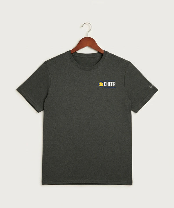 Wausau West High School Cheer - Dark Smoke Heather Nike Swoosh Sleeve rLegend Tee NKDX8730