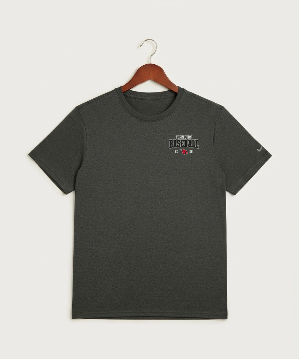 Forreston Baseball - Dark Smoke Heather Nike Swoosh Sleeve rLegend Tee NKDX8730