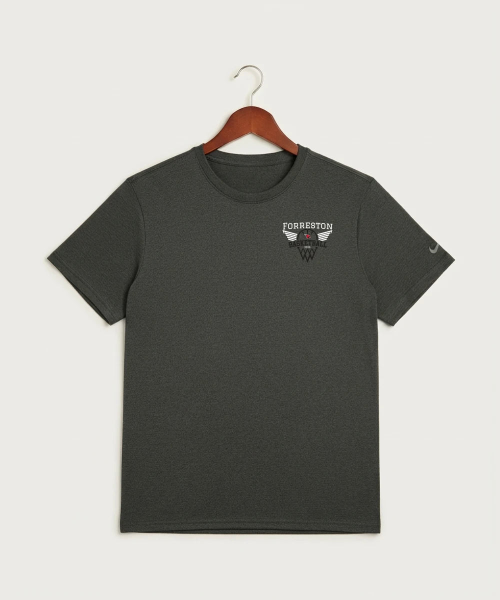 Forreston Basketball - Dark Smoke Heather Nike Swoosh Sleeve rLegend Tee NKDX8730