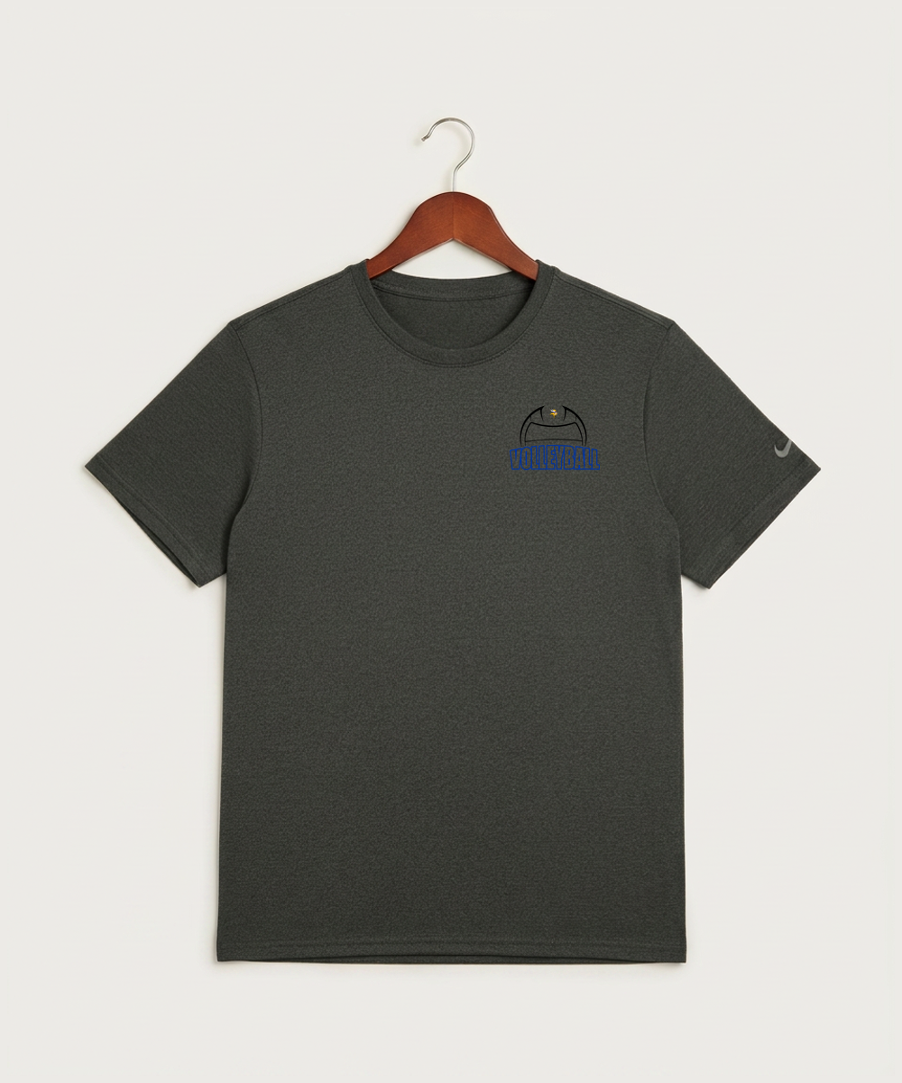 Hayfield High School Volleyball (Girls) - Dark Smoke Heather Nike Swoosh Sleeve rLegend Tee NKDX8730