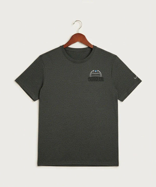 Janesville Waldorf Pemberton Volleyball (Girls) - Dark Smoke Heather Nike Swoosh Sleeve rLegend Tee NKDX8730