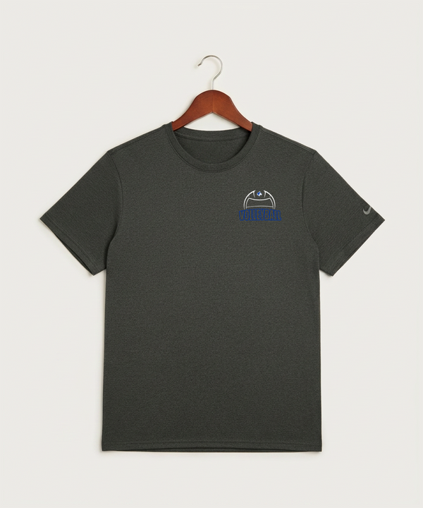 Owatonna High School Volleyball (Girls) - Dark Smoke Heather Nike Swoosh Sleeve rLegend Tee NKDX8730