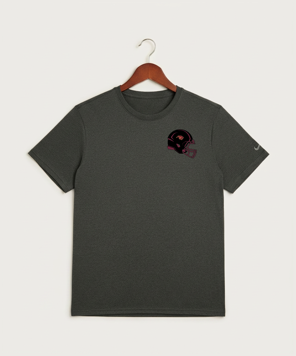 Pine Island High School Football (Boys) - Dark Smoke Heather Nike Swoosh Sleeve rLegend Tee NKDX8730