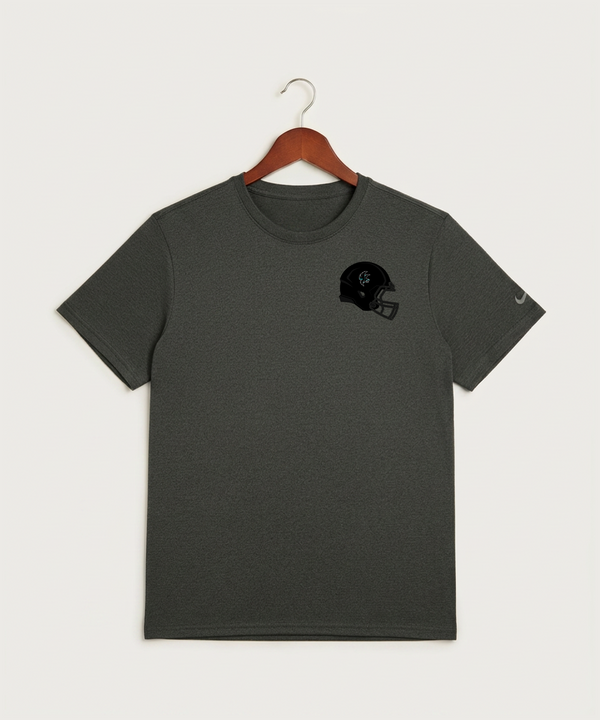 Alden-Conger-Glenville Emmons High School Football (Boys) - Dark Smoke Heather Nike Swoosh Sleeve rLegend Tee NKDX8730