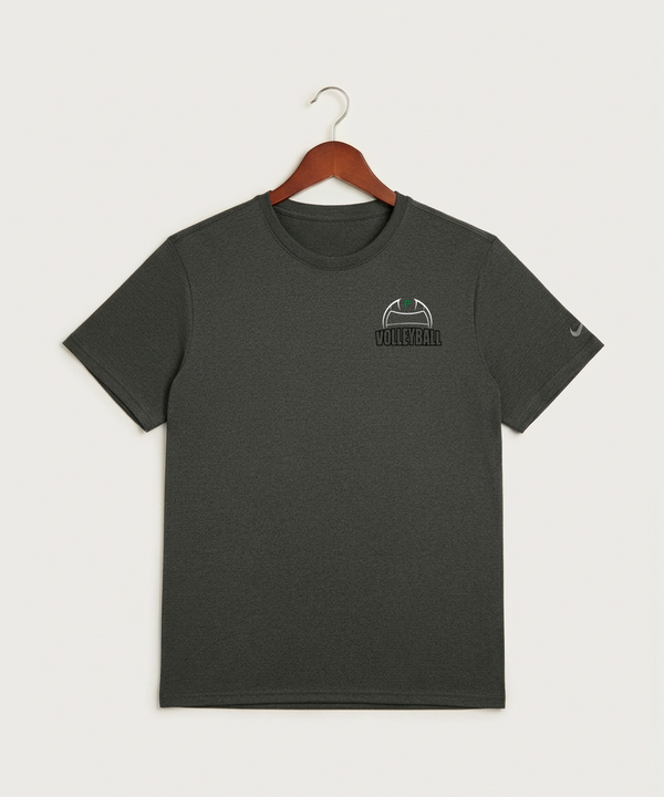 Pipestone Area High School Volleyball (Girls) - Dark Smoke Heather Nike Swoosh Sleeve rLegend Tee NKDX8730