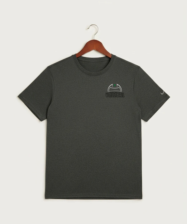 Pipestone Area High School Volleyball (Girls) - Dark Smoke Heather Nike Swoosh Sleeve rLegend Tee NKDX8730