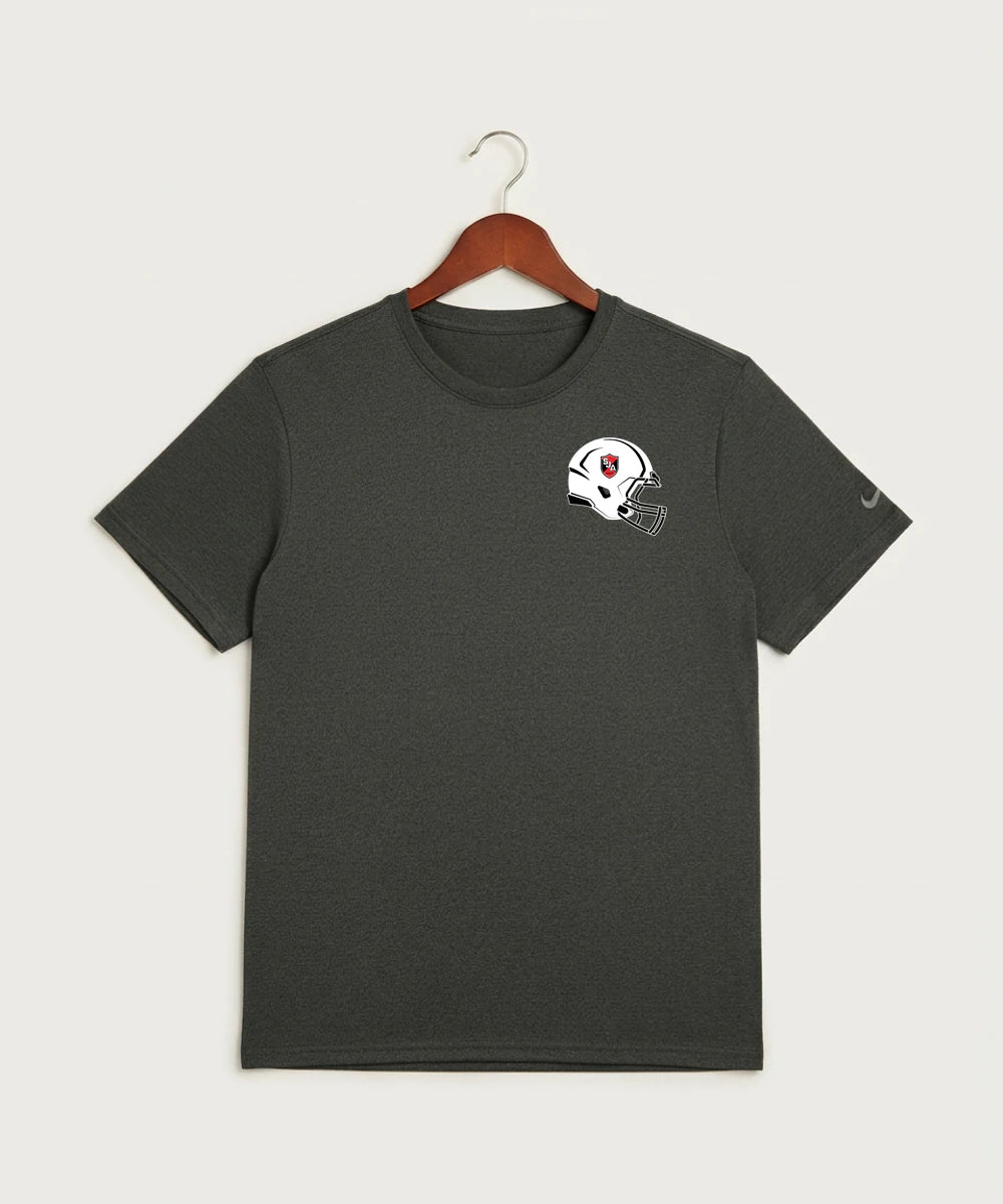Saint James High School Football (Boys) - Dark Smoke Heather Nike Swoosh Sleeve rLegend Tee NKDX8730