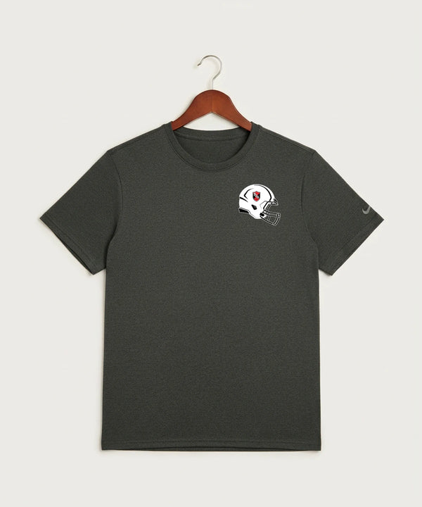 Saint James High School Football (Boys) - Dark Smoke Heather Nike Swoosh Sleeve rLegend Tee NKDX8730