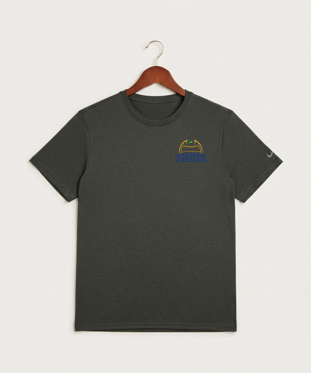 Rosemount High School Volleyball (Girls) - Dark Smoke Heather Nike Swoosh Sleeve rLegend Tee NKDX8730