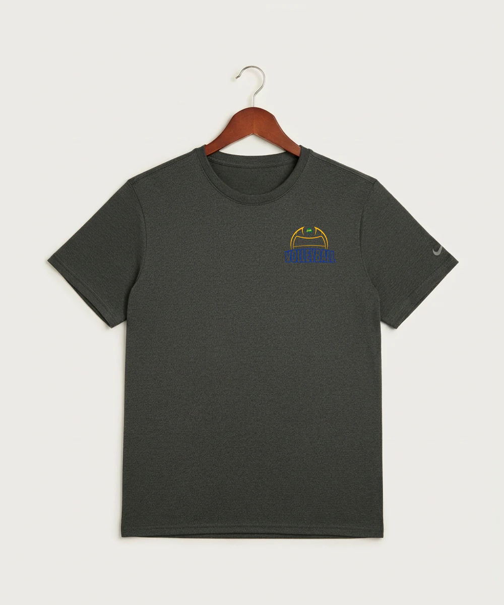 Rosemount High School Volleyball (Girls) - Dark Smoke Heather Nike Swoosh Sleeve rLegend Tee NKDX8730