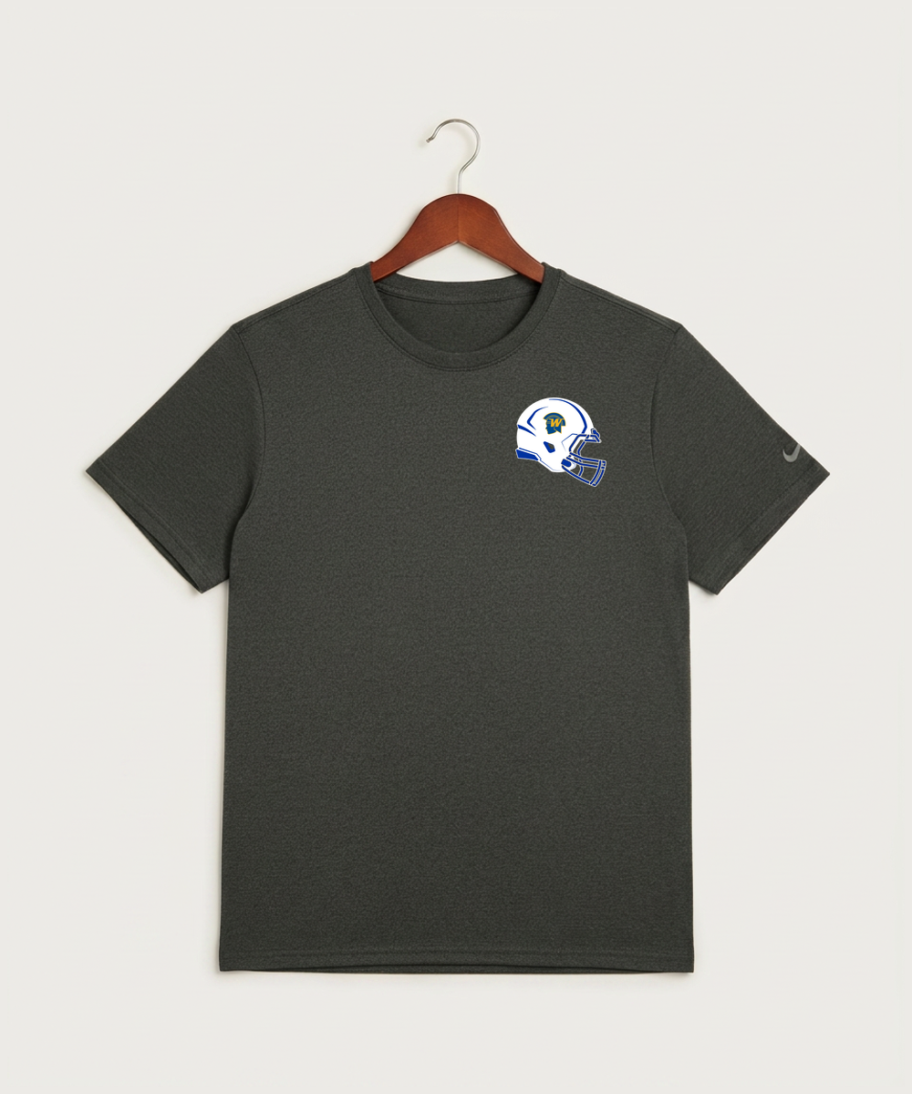 Wayzata High School Football (Boys) - Dark Smoke Heather Nike Swoosh Sleeve rLegend Tee NKDX8730
