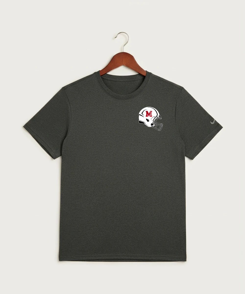 Mcgregor High School Football (Boys) - Dark Smoke Heather Nike Swoosh Sleeve rLegend Tee NKDX8730