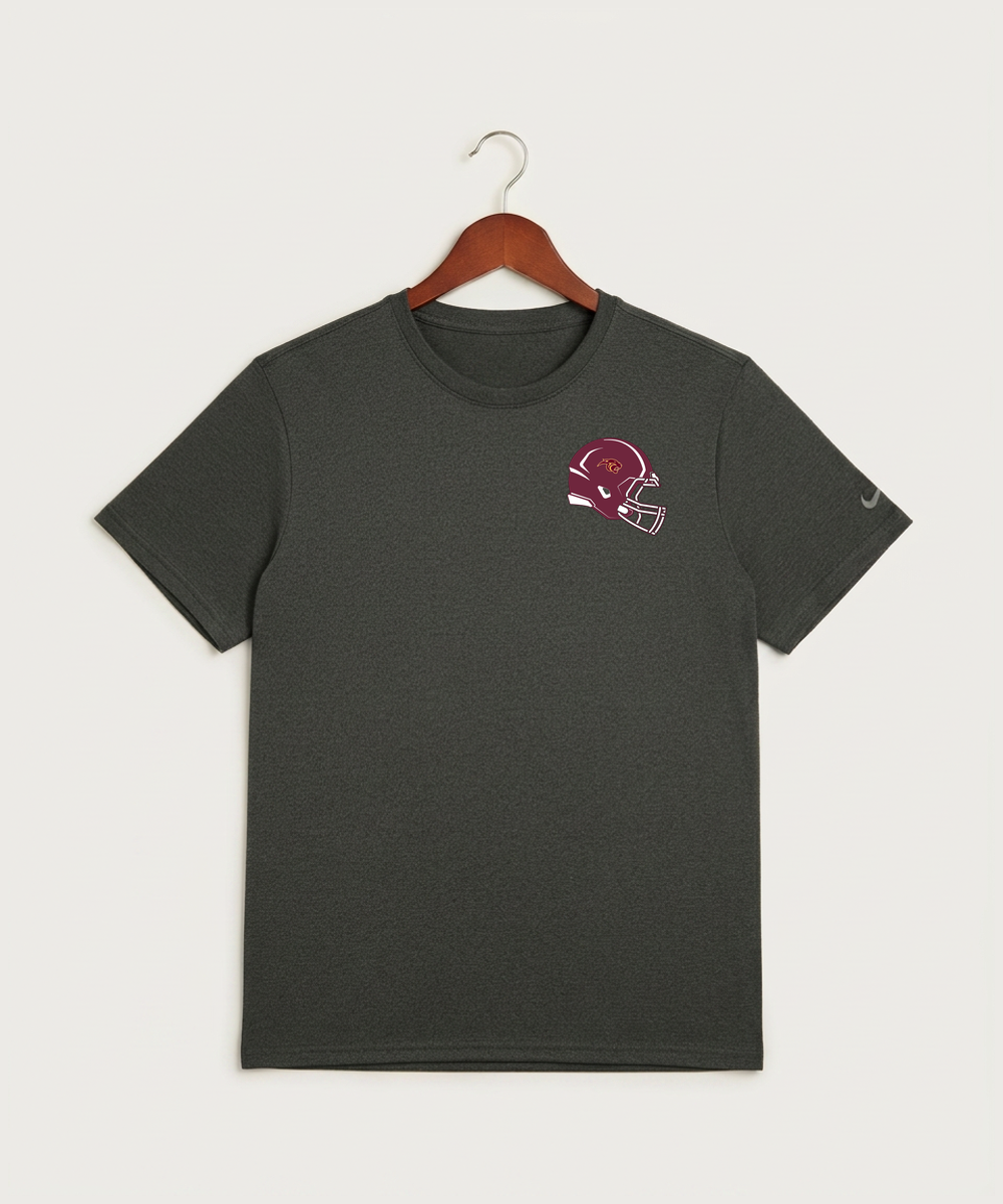 Pine Island High School Football (Boys) - Dark Smoke Heather Nike Swoosh Sleeve rLegend Tee NKDX8730