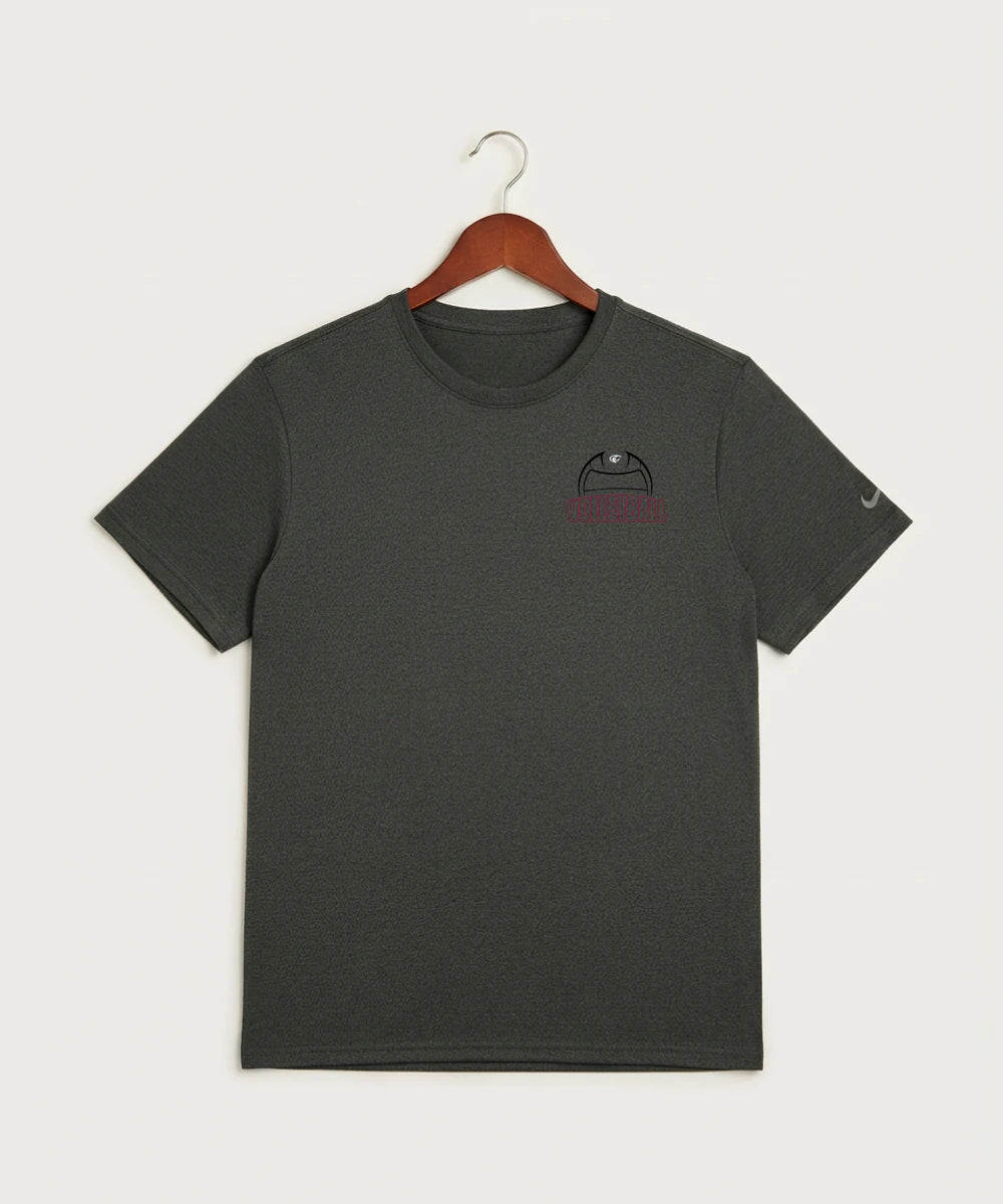 Triton High School Volleyball (Girls) - Dark Smoke Heather Nike Swoosh Sleeve rLegend Tee NKDX8730