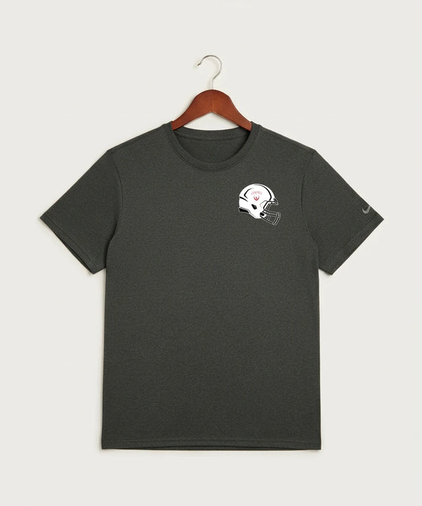 Alden-Conger-Glenville Emmons High School Football (Boys) - Dark Smoke Heather Nike Swoosh Sleeve rLegend Tee NKDX8730