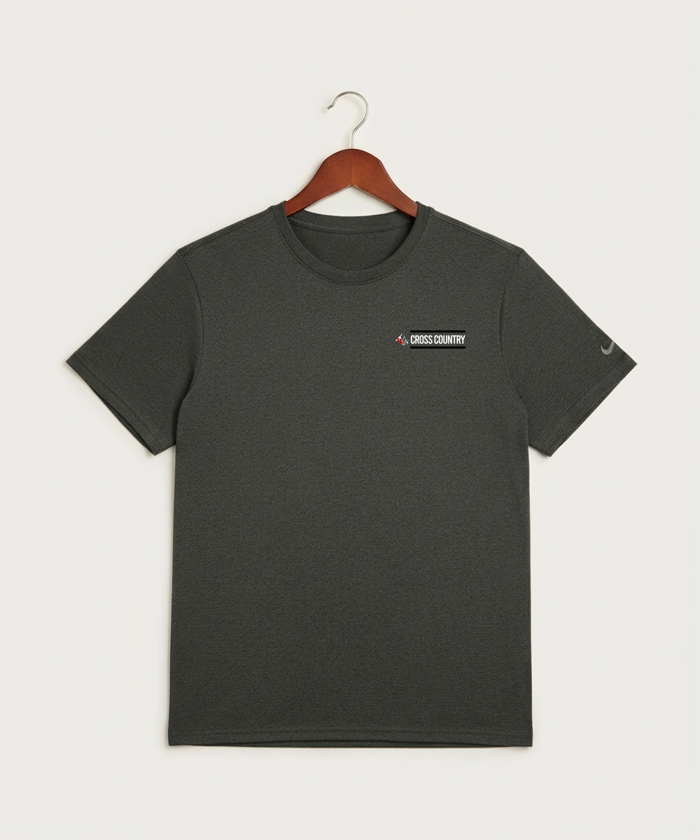 John Marshall High School Cross Country (Coed) - Dark Smoke Heather Nike Swoosh Sleeve rLegend Tee NKDX8730