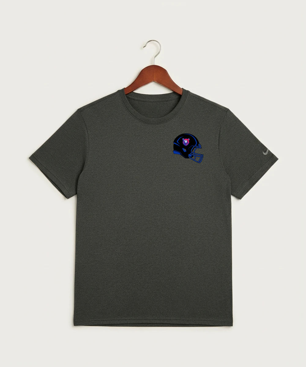 Bertha Hewitt High School Football (Boys) - Dark Smoke Heather Nike Swoosh Sleeve rLegend Tee NKDX8730