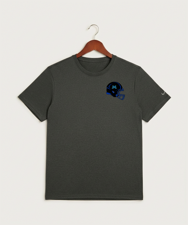 Minnewaska Area High School Football (Boys) - Dark Smoke Heather Nike Swoosh Sleeve rLegend Tee NKDX8730