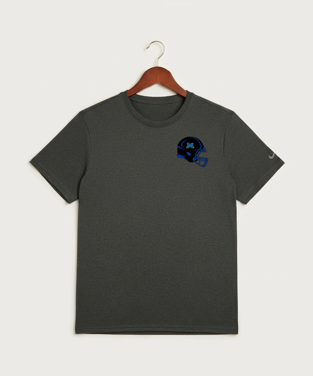 Minnewaska Area High School Football (Boys) - Dark Smoke Heather Nike Swoosh Sleeve rLegend Tee NKDX8730