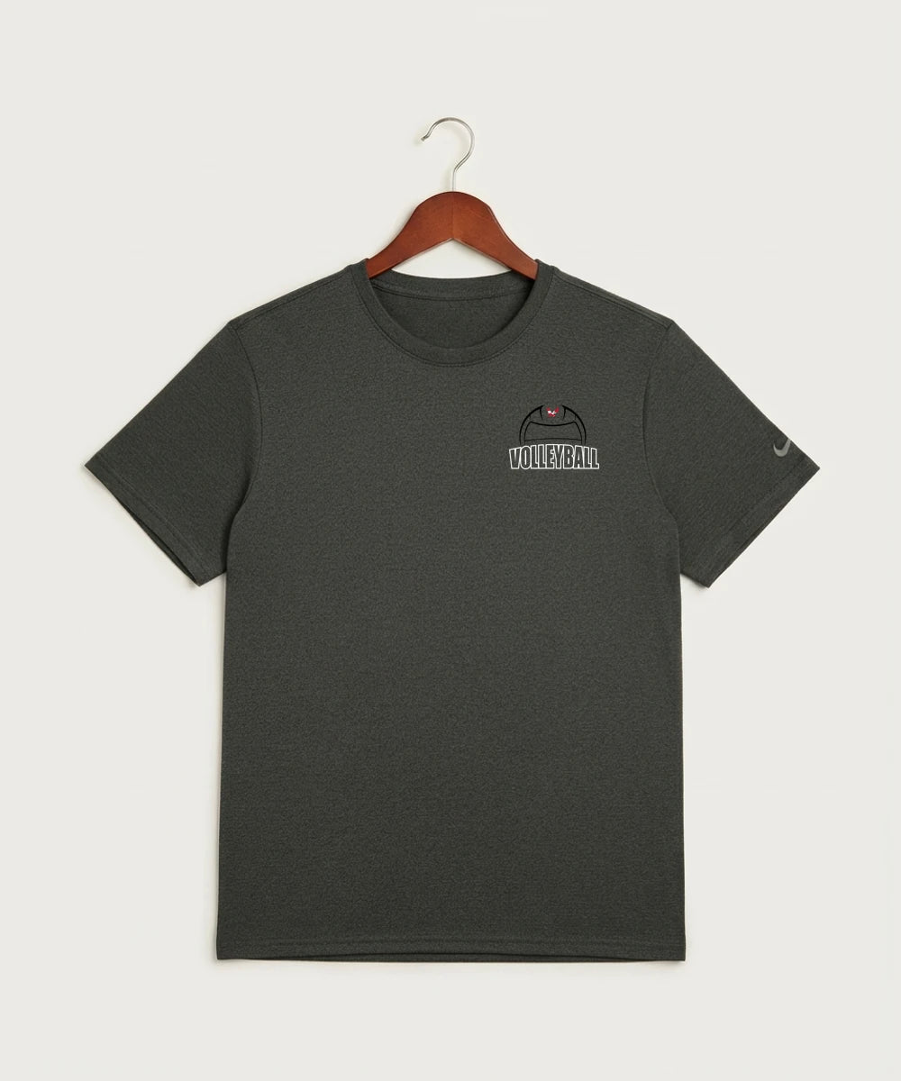 Wabasha Kellogg High School Volleyball (Girls) - Dark Smoke Heather Nike Swoosh Sleeve rLegend Tee NKDX8730