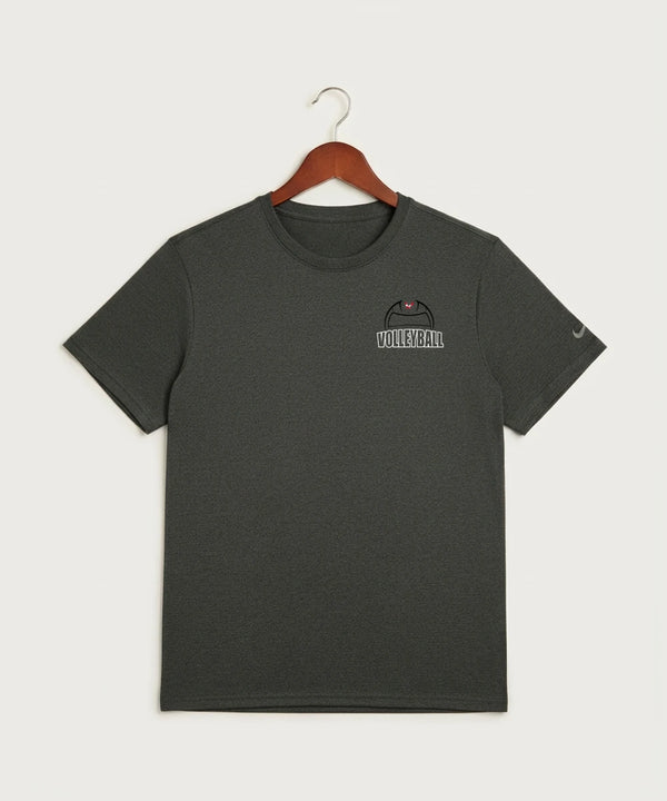 Wabasha Kellogg High School Volleyball (Girls) - Dark Smoke Heather Nike Swoosh Sleeve rLegend Tee NKDX8730