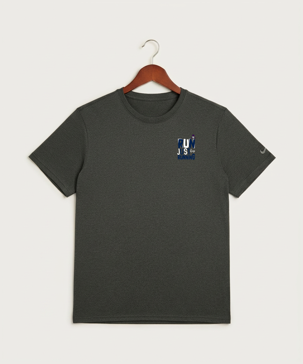 Albany High School Athletics - Dark Smoke Heather Nike Swoosh Sleeve rLegend Tee NKDX8730