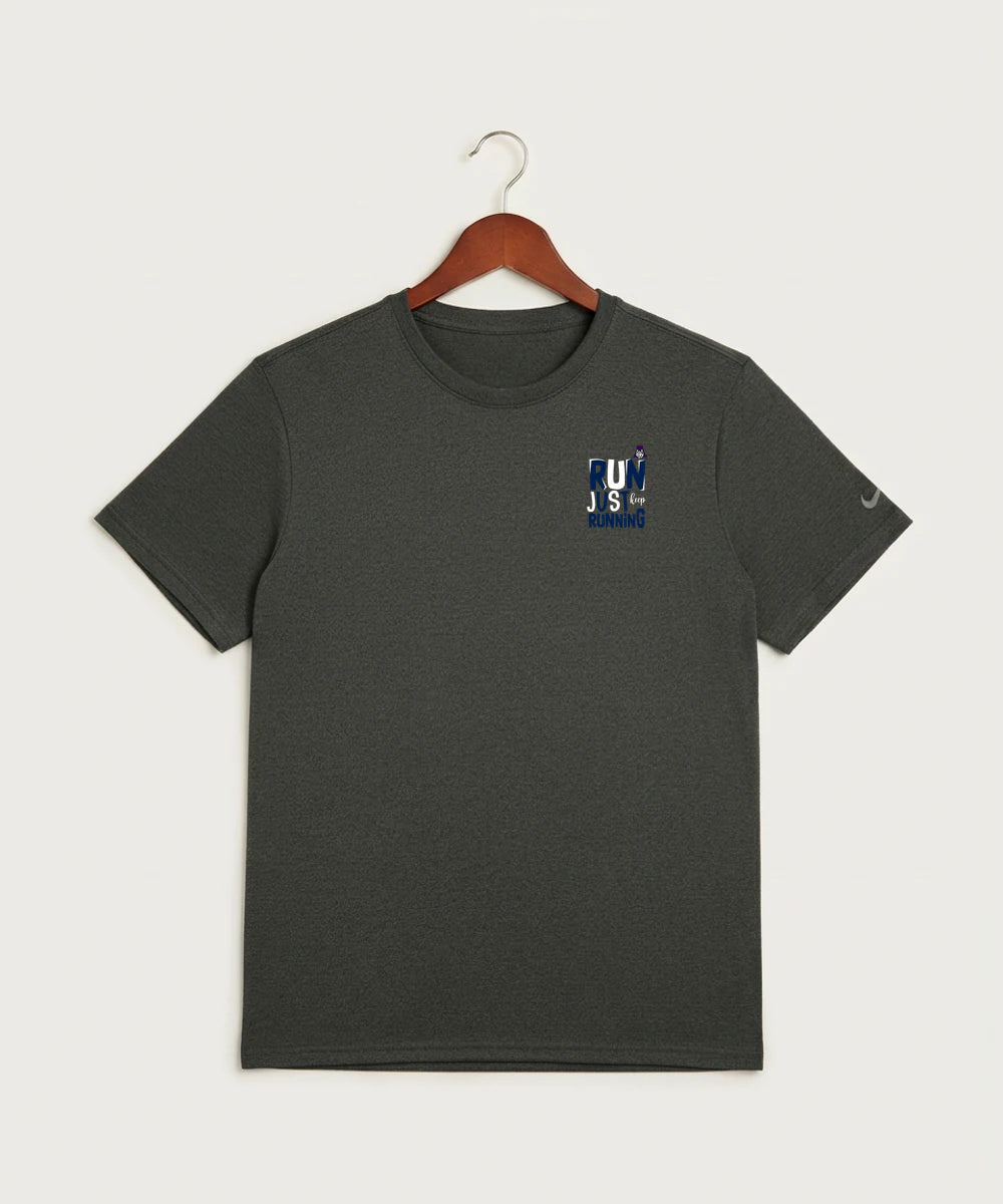 Albany High School Athletics - Dark Smoke Heather Nike Swoosh Sleeve rLegend Tee NKDX8730
