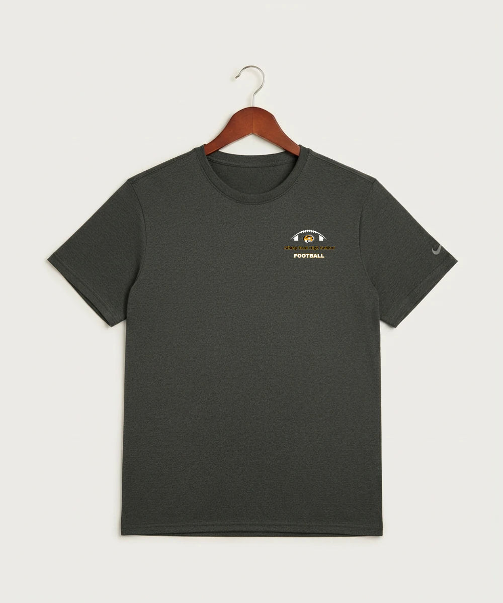 Sibley East High School Football (Boys) - Dark Smoke Heather Nike Swoosh Sleeve rLegend Tee NKDX8730