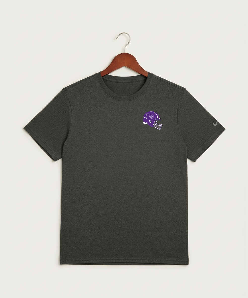 Barnesville High School Football (Boys) - Dark Smoke Heather Nike Swoosh Sleeve rLegend Tee NKDX8730