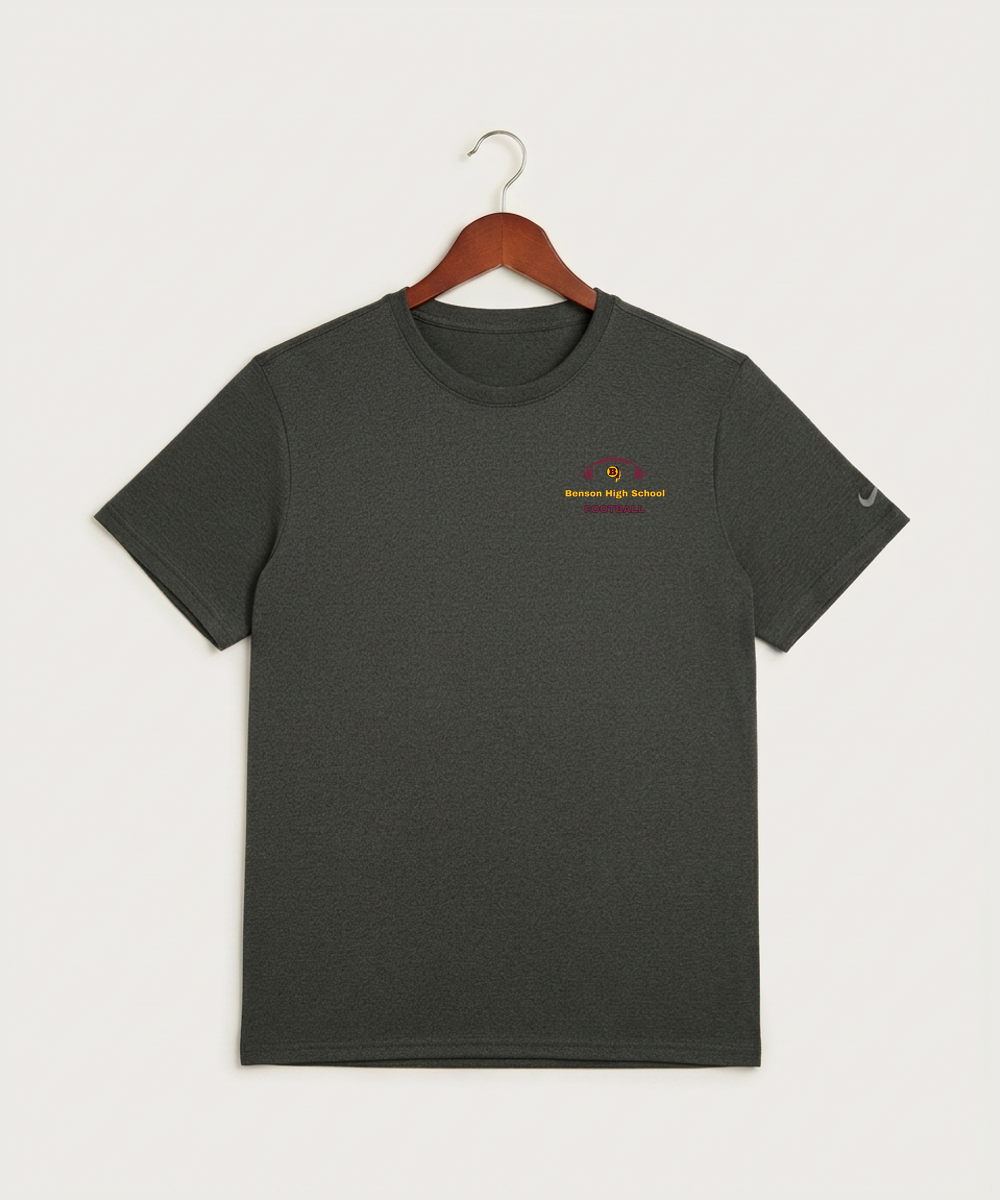 Benson High School Football (Boys) - Dark Smoke Heather Nike Swoosh Sleeve rLegend Tee NKDX8730
