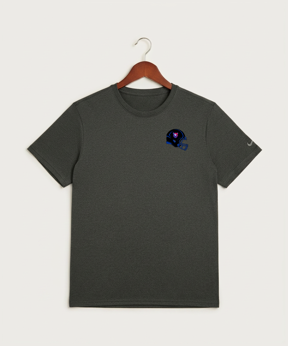 Bertha Hewitt High School Football (Boys) - Dark Smoke Heather Nike Swoosh Sleeve rLegend Tee NKDX8730