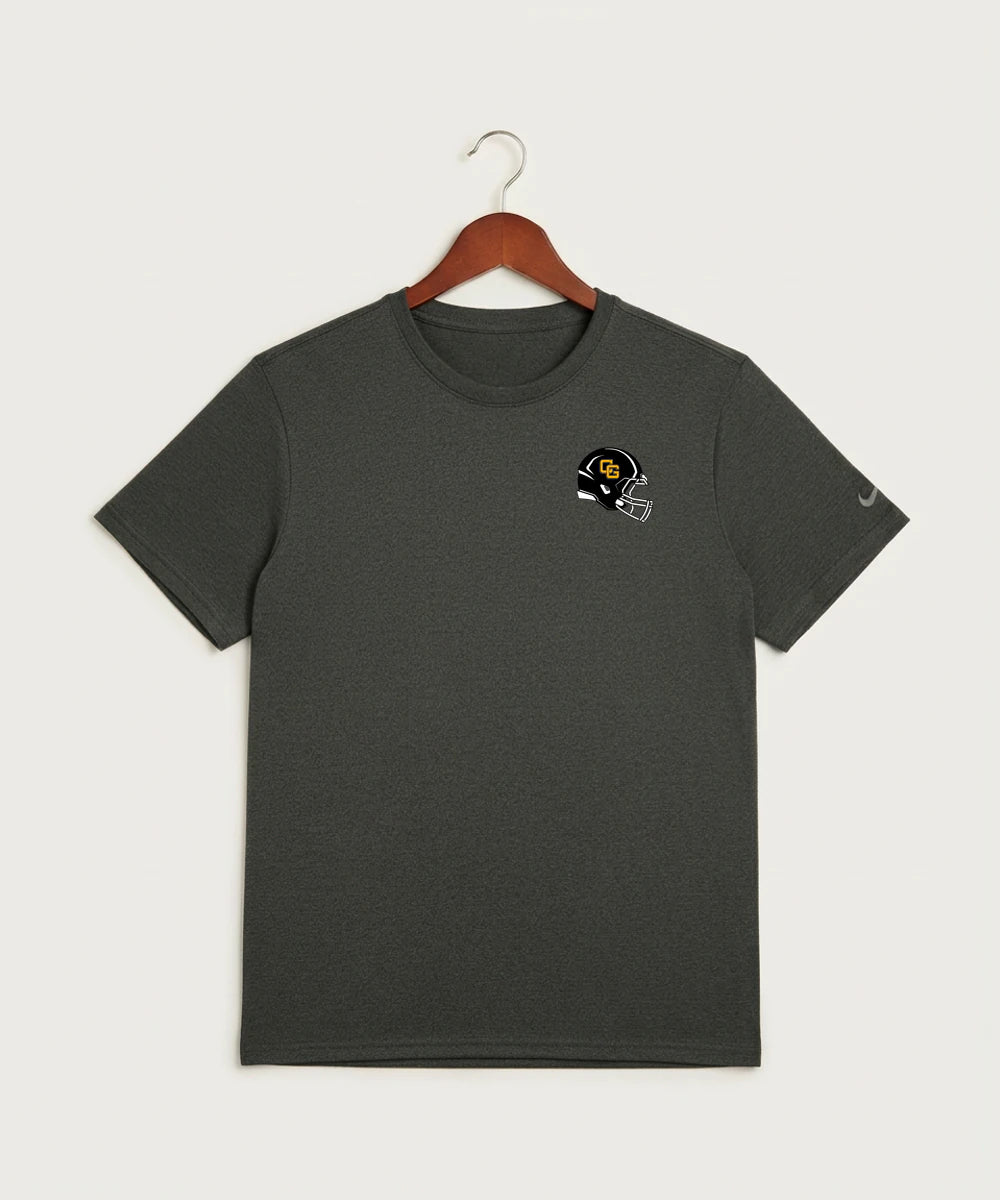Clearbrook Gonvick High School Football (Boys) - Dark Smoke Heather Nike Swoosh Sleeve rLegend Tee NKDX8730
