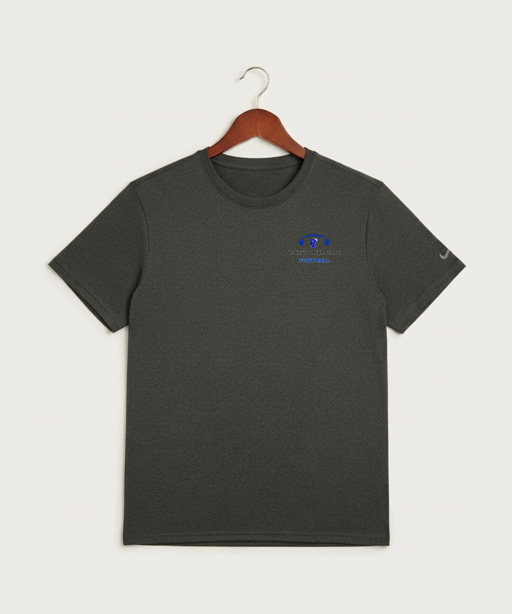 Lakeview High School Football (Boys) - Dark Smoke Heather Nike Swoosh Sleeve rLegend Tee NKDX8730