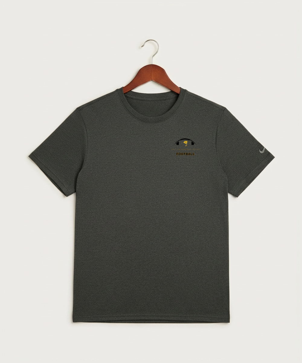 Howard Lake Waverly Winsted High School Football (Boys) - Dark Smoke Heather Nike Swoosh Sleeve rLegend Tee NKDX8730