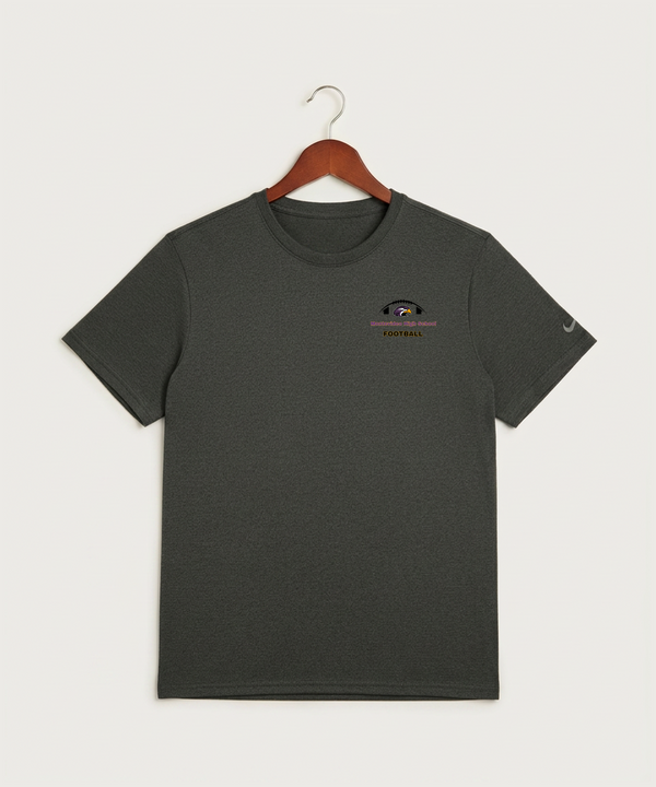 Montevideo High School Football (Boys) - Dark Smoke Heather Nike Swoosh Sleeve rLegend Tee NKDX8730