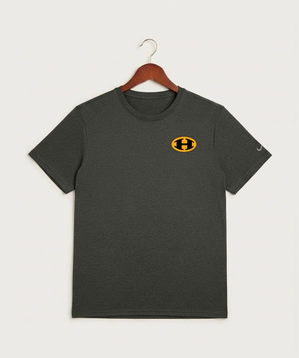 Hutchinson High School Football (Boys) - Dark Smoke Heather Nike Swoosh Sleeve rLegend Tee NKDX8730