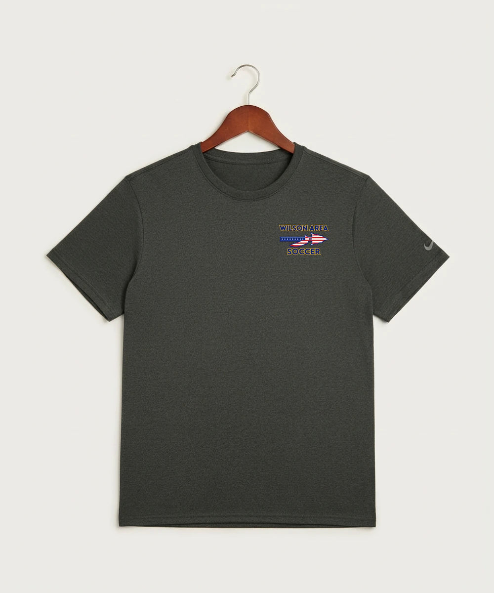 Wilson Area School Soccer Soccer - Dark Smoke Heather Nike Swoosh Sleeve rLegend Tee NKDX8730