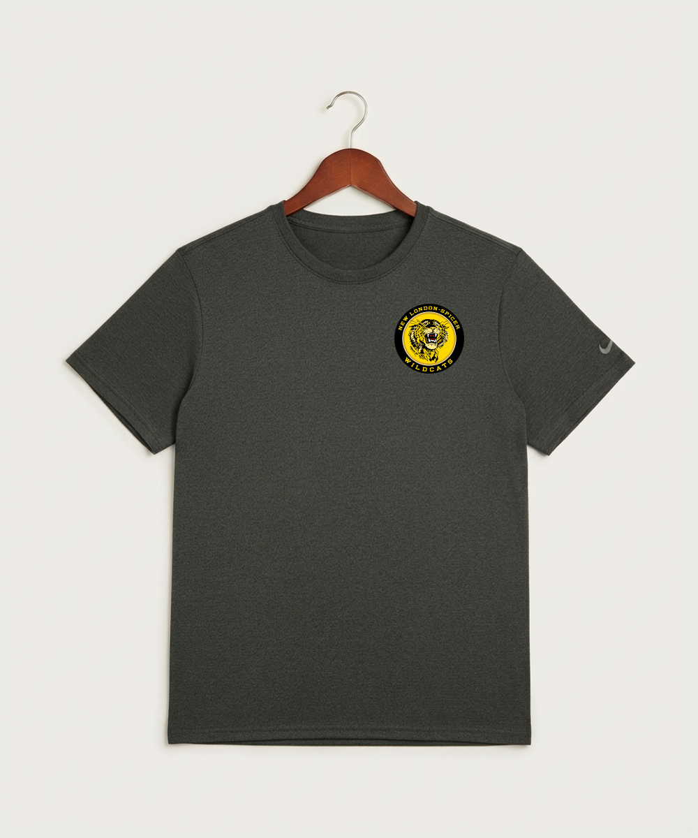 New London Spicer High School Football (Boys) - Dark Smoke Heather Nike Swoosh Sleeve rLegend Tee NKDX8730