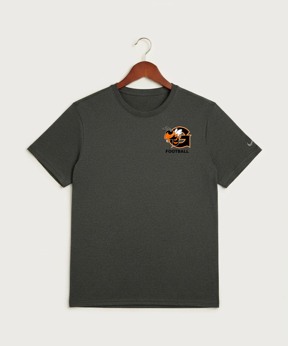 Giltner High School Football - Dark Smoke Heather Nike Swoosh Sleeve rLegend Tee NKDX8730