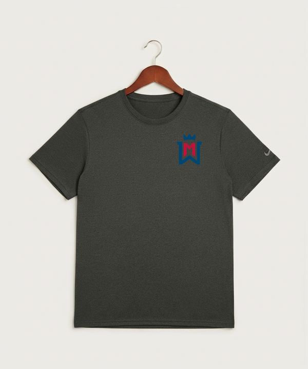 Watertown Mayer High School Football (Boys) - Dark Smoke Heather Nike Swoosh Sleeve rLegend Tee NKDX8730