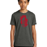 ACGE Football - Dark Smoke Heather Nike Youth Swoosh Sleeve rLegend Tee NKDX8787
