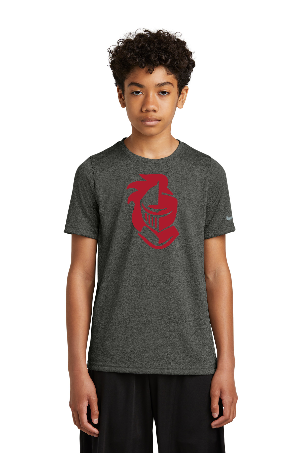 ACGE Football - Dark Smoke Heather Nike Youth Swoosh Sleeve rLegend Tee NKDX8787