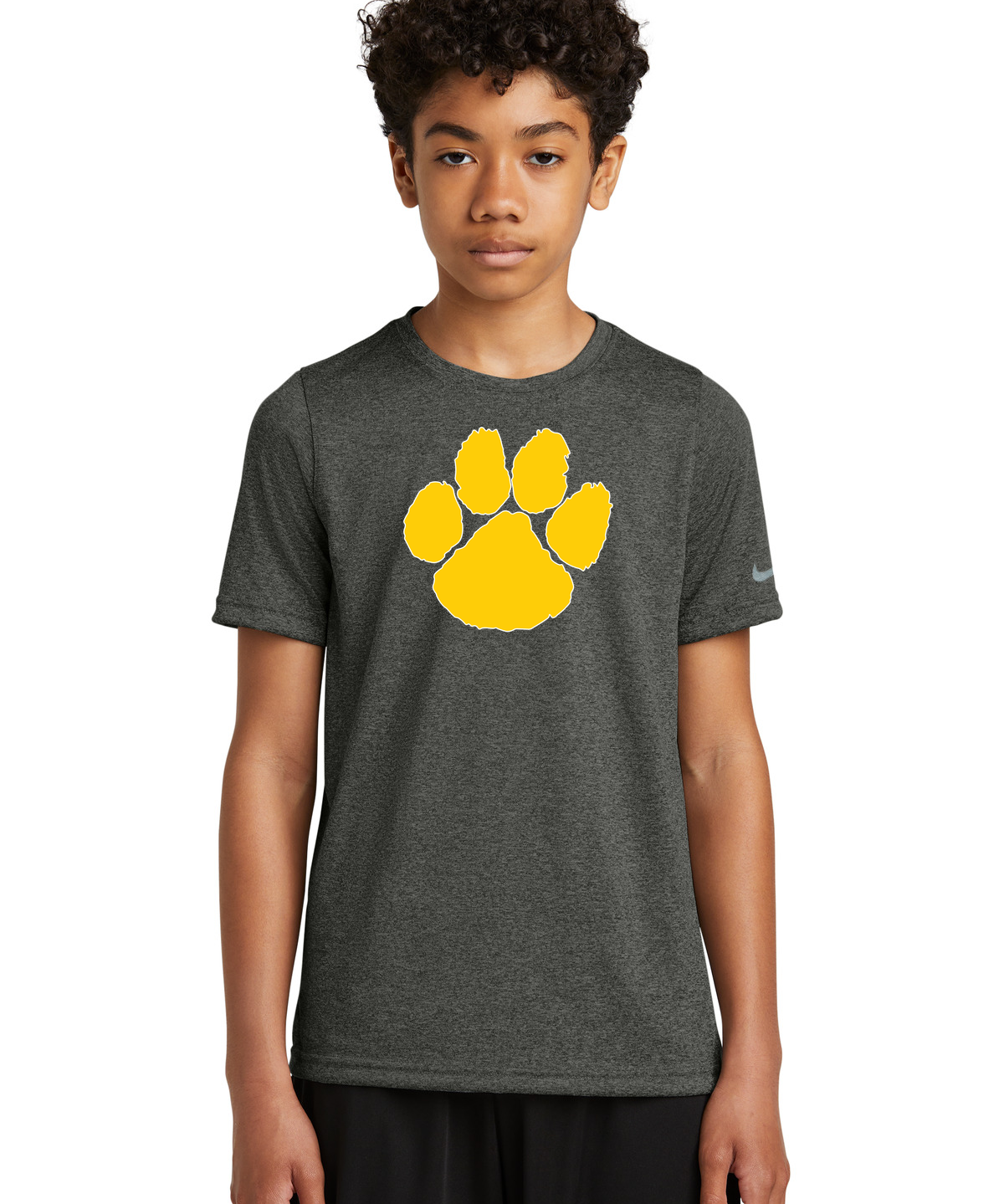 PEM Football - Dark Smoke Heather Nike Youth Swoosh Sleeve rLegend Tee NKDX8787