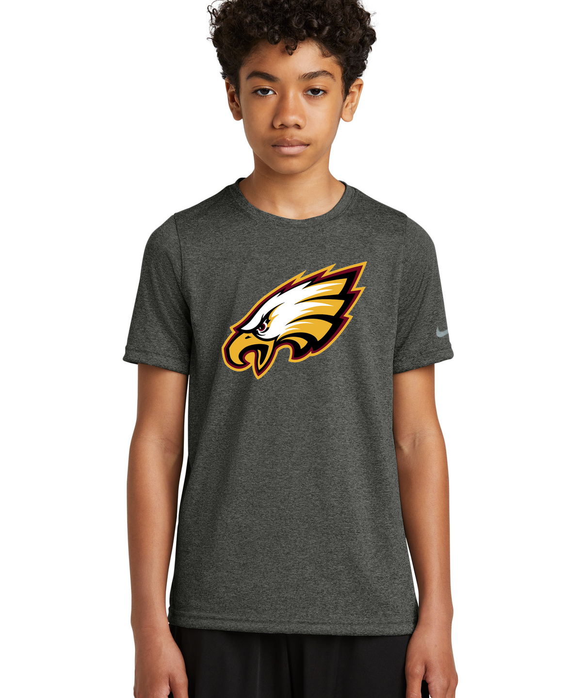 Dover-Eyota Football - Dark Smoke Heather Nike Youth Swoosh Sleeve rLegend Tee NKDX8787