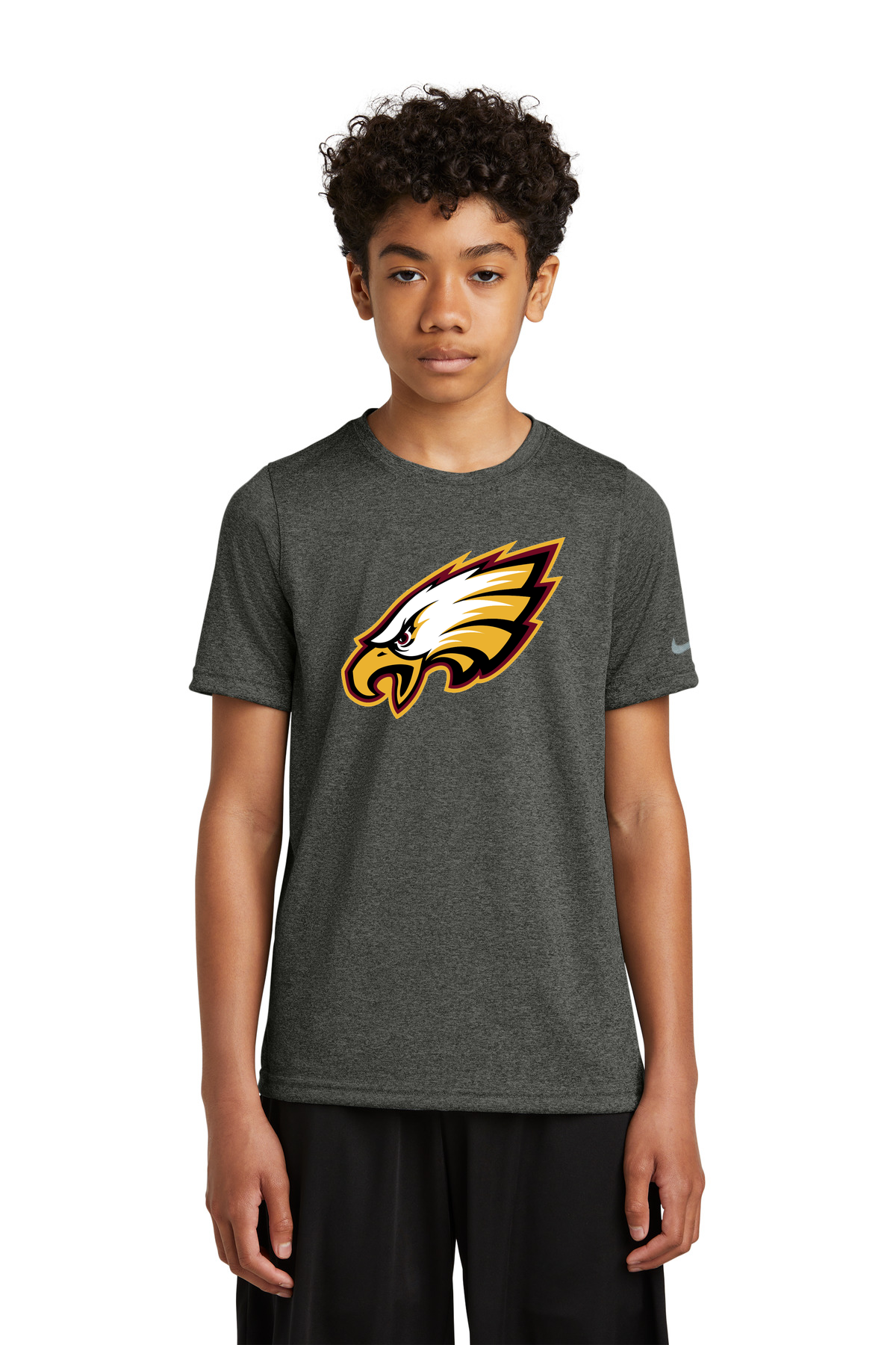 Dover-Eyota Football - Dark Smoke Heather Nike Youth Swoosh Sleeve rLegend Tee NKDX8787