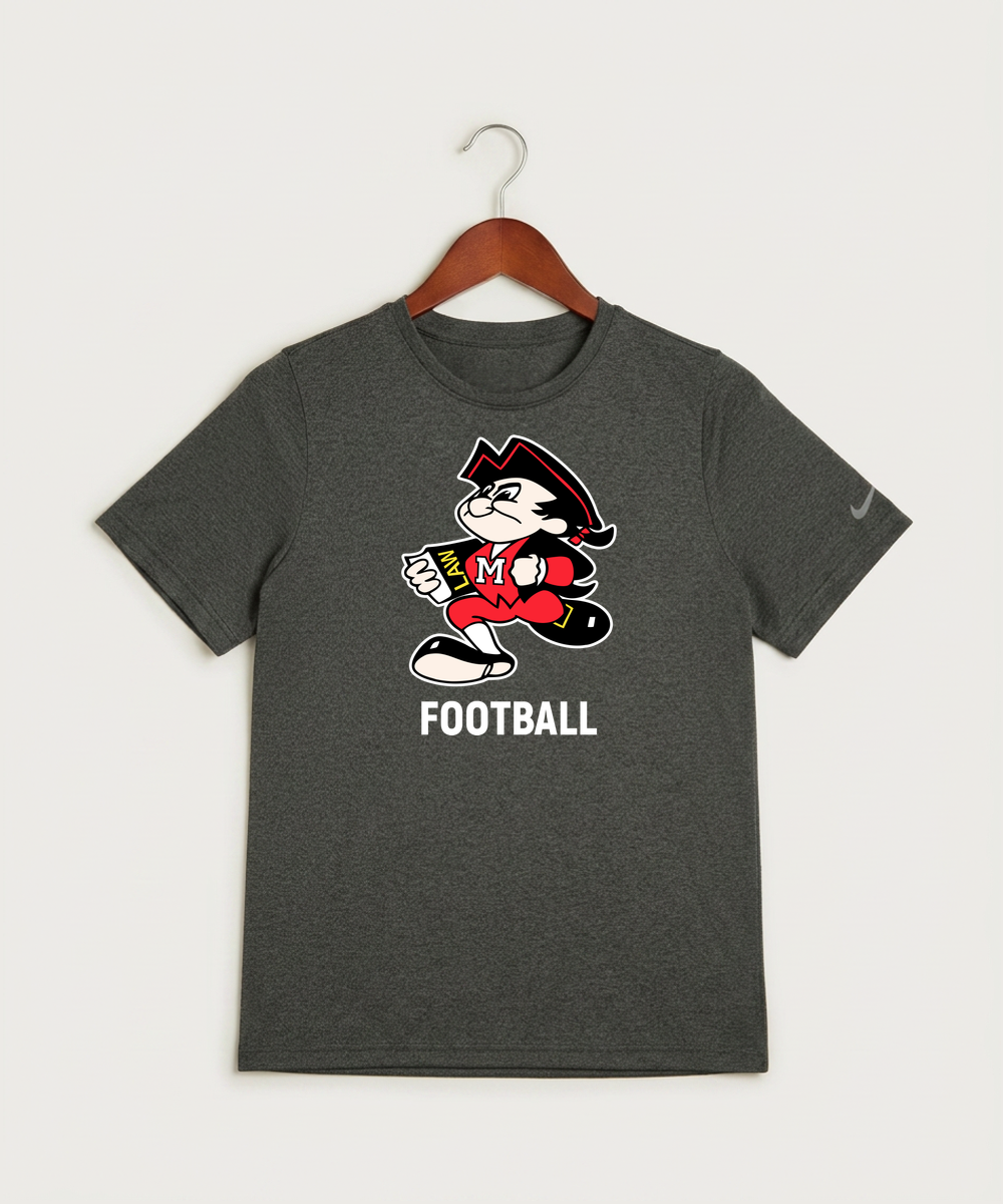 John Marshall High School Basketball (Boys) - Dark Smoke Heather Nike Youth Swoosh Sleeve rLegend Tee NKDX8787